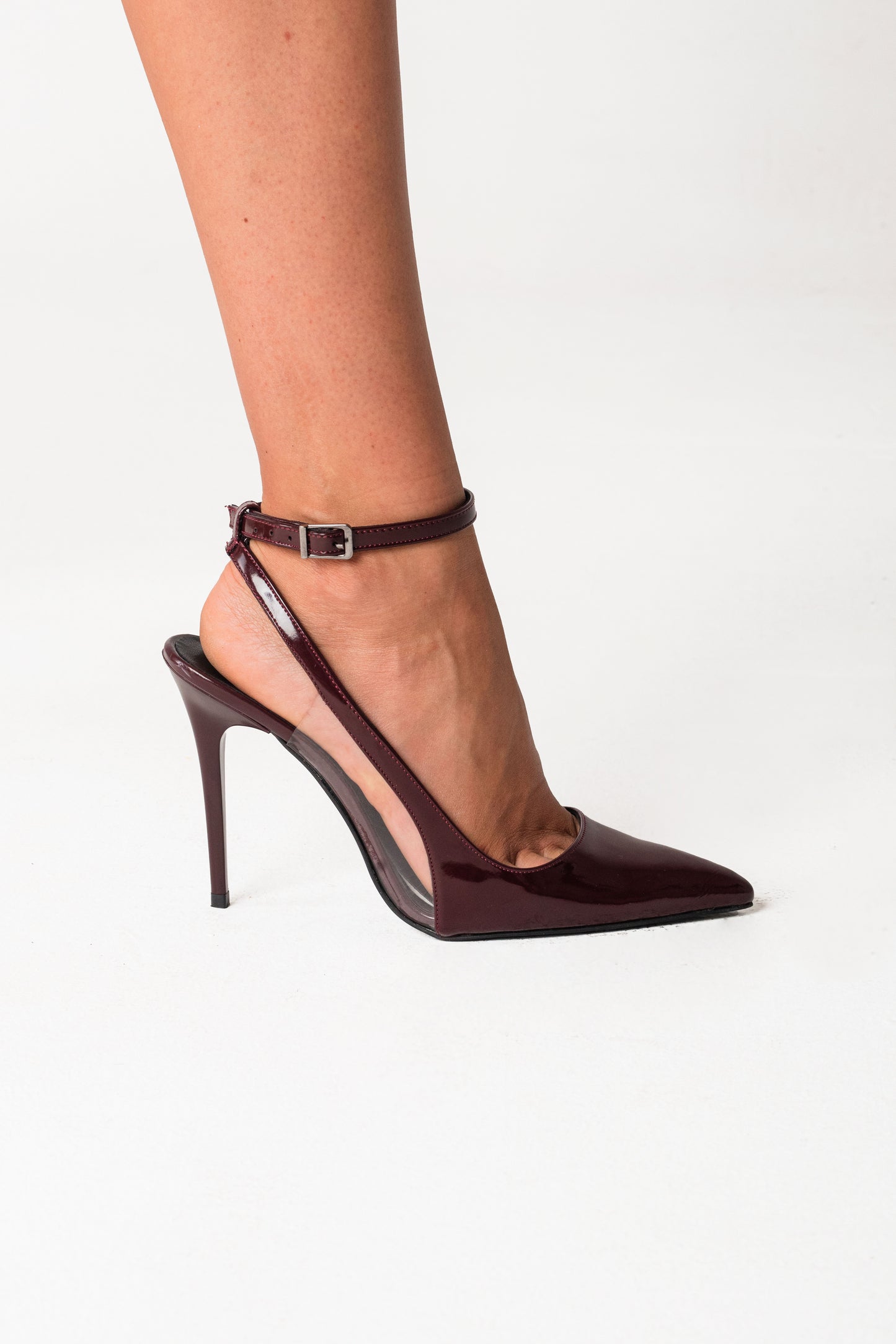 Naomi L Cherry Patent Heels