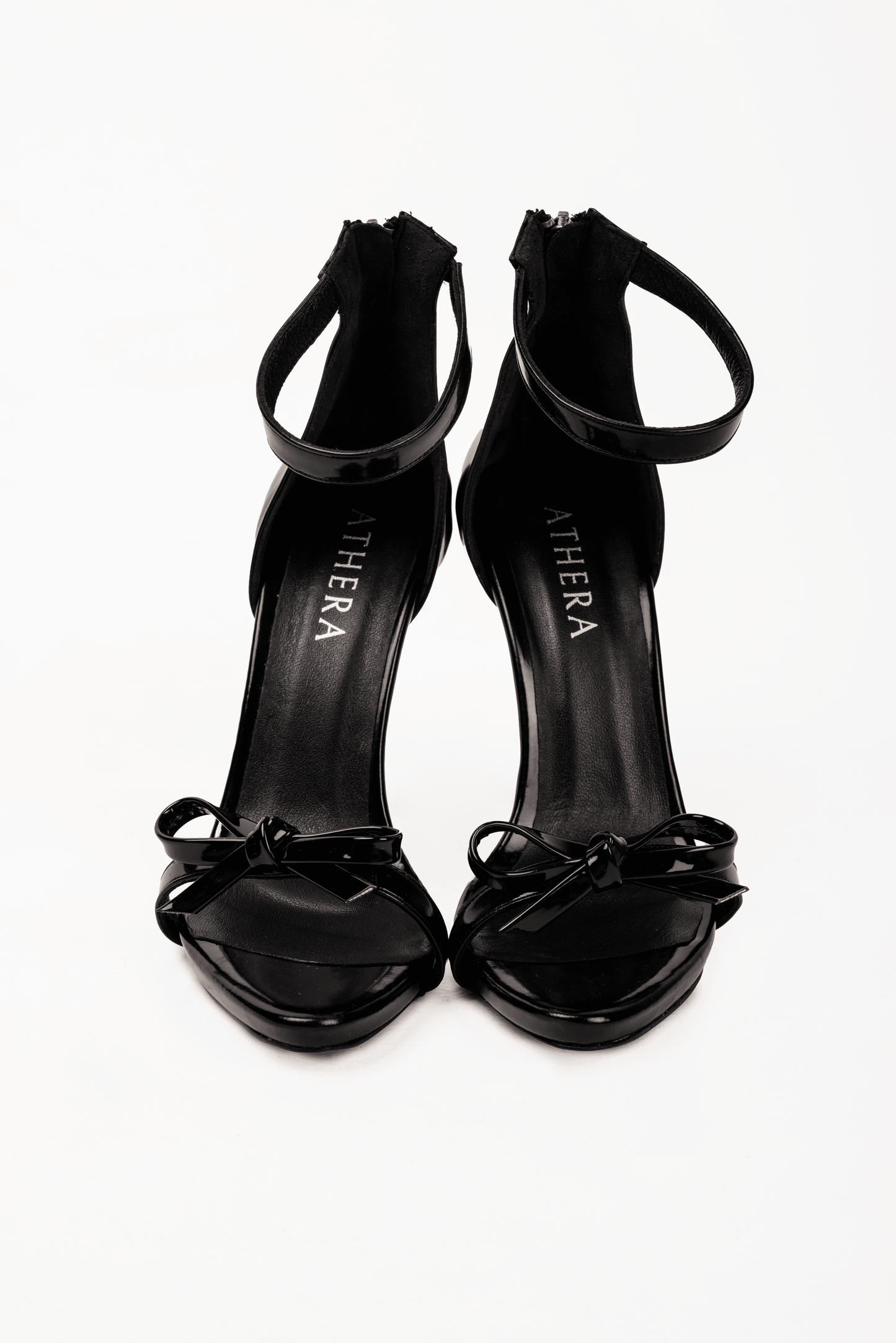 Charlotte Y Black Bow Patent Heels