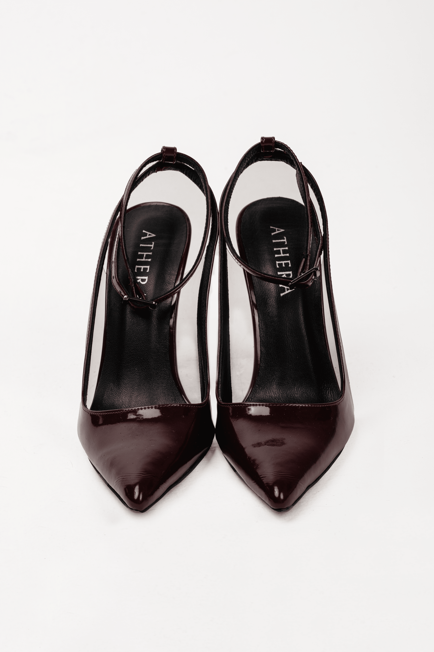 Naomi L Cherry Patent Heels