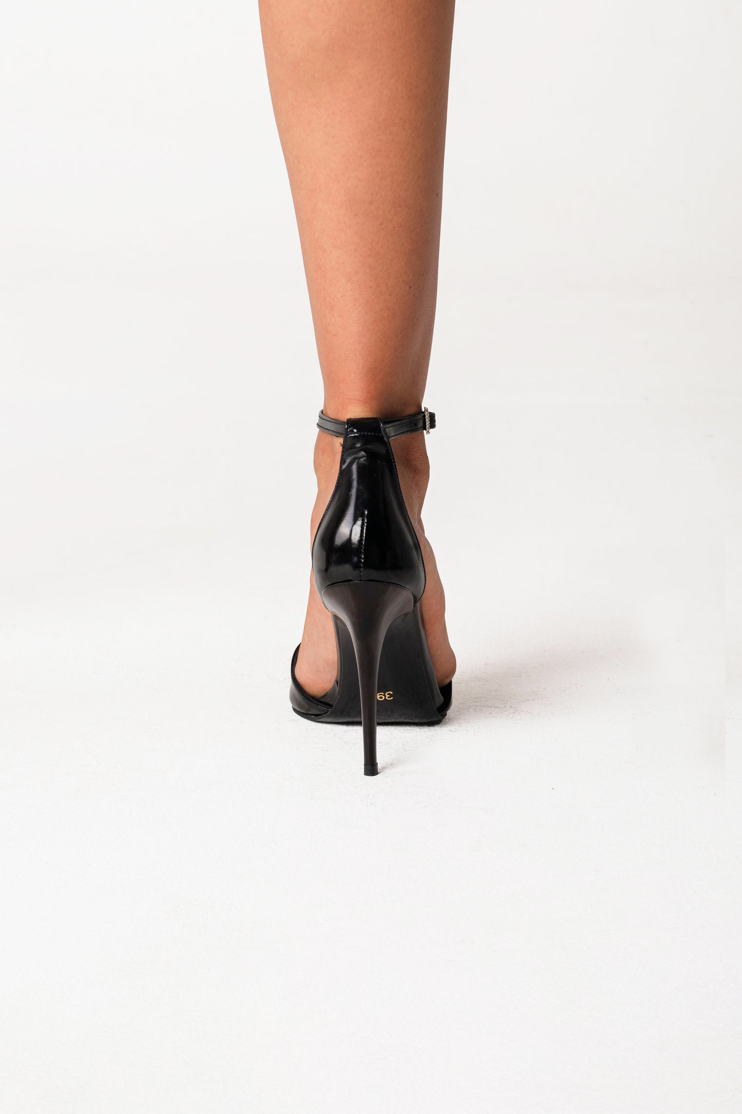 Andrea S Black Patent Heels